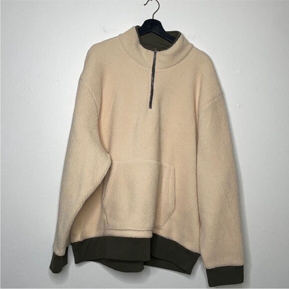 Madewell (Re)sourced Mens Size XXL Sherpa Half-Zip Sweatshirt - Picture 9 of 12